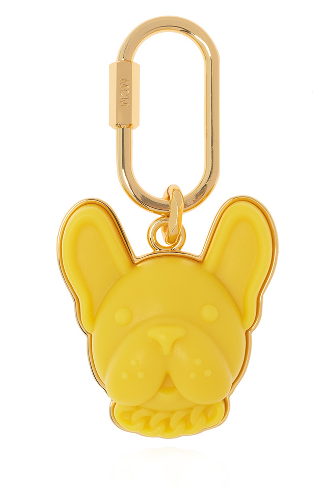 mcm ドッグ　キーリング One Size Aren M Pup Charm in Visetos Cognac | MCM ®US